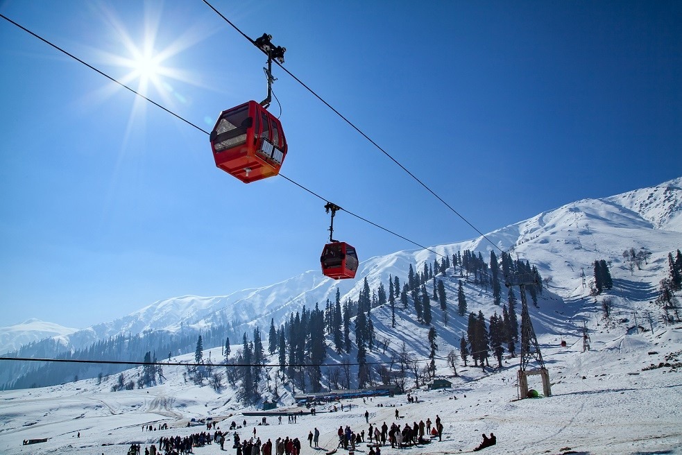 Gandola,Cable,Car,In,Gulmarg,,Jammu,And,Kashmir,,India